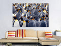Flock of Penguins Canvas Print #8016