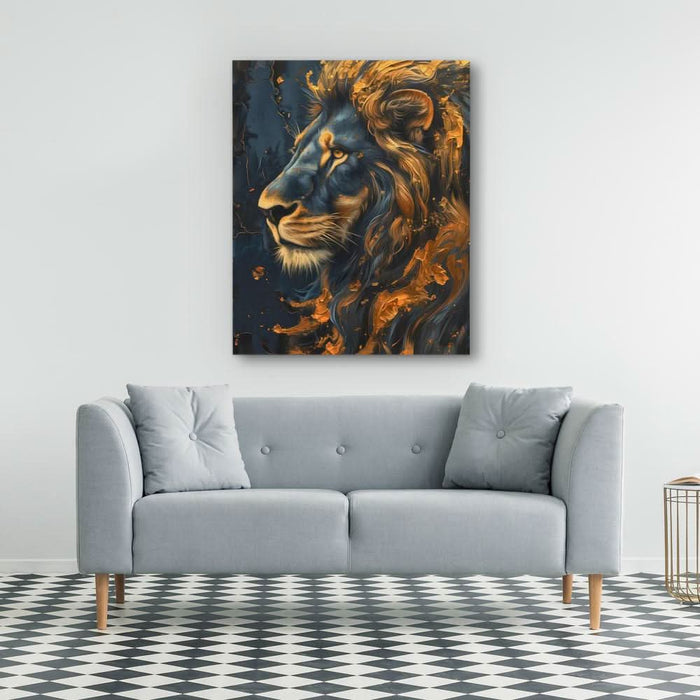 Flowing Gold Mane - Large Canvas Print