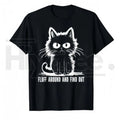 "Fluff Around And Find Out" Funny Cat T-Shirt – Humorous Gift for Men & Women