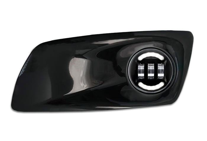 Fog Light Bezel Black Plastic & Black Full LED Fog Light Driver Kenworth T660