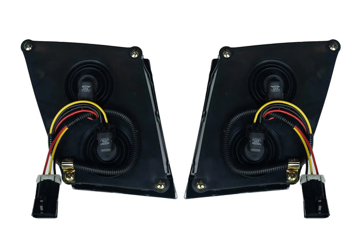 Black Housing Fog Lights Pair Volvo VNM VN VNL 2004-2017 -