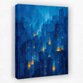 Foggy City - City Canvas Wall Art