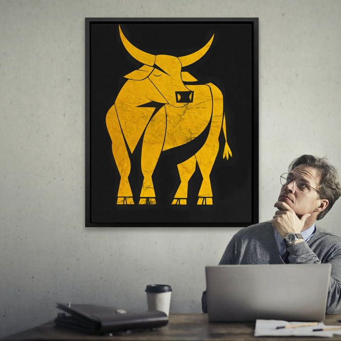 Force in Form - Black and Gold Wall Art for Home Office
