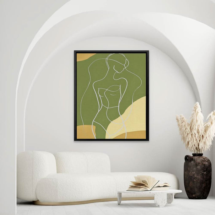 Fractured Art - Line Art Wall Art in Black Frame