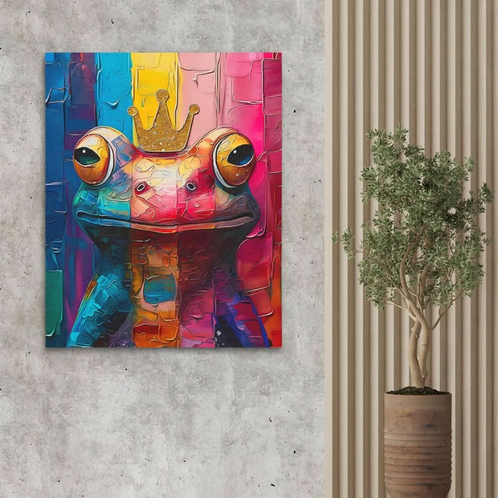 Frog King - Large Canvas Print