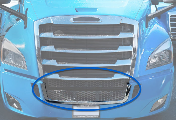 Front Bumper Center Stripe Trim Chrome 2018+ Freightliner Cascadia 126 116