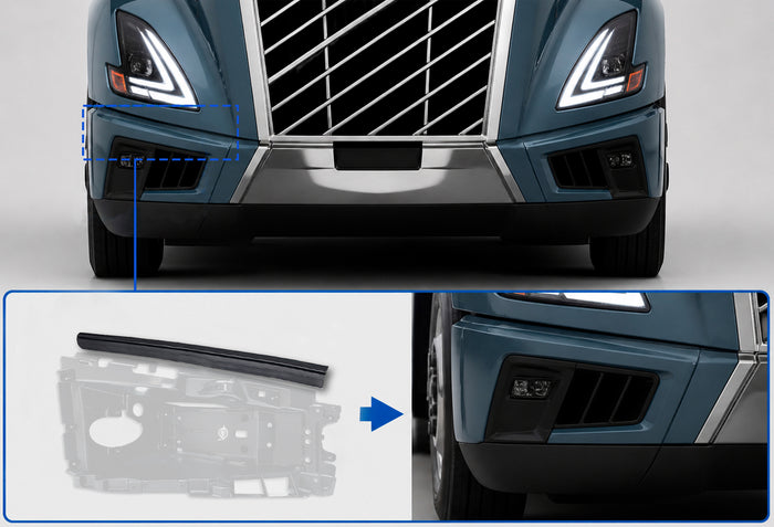 Front Bumper Corner Seal Long Passenger 2025+ Volvo VNL New