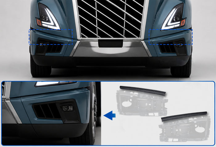 Front Bumper Corner Seals Long Set 2025+ Volvo VNL New