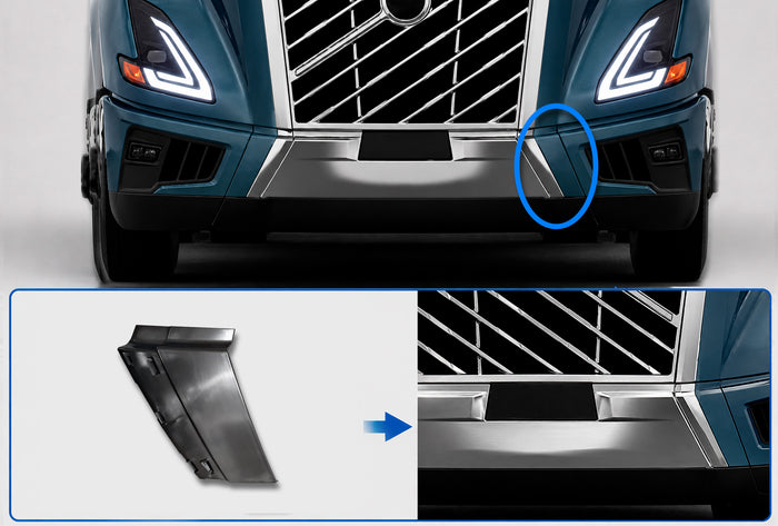 Front Bumper Plastic Tow Cover Prm Driver 2025 2026 Volvo VNL New