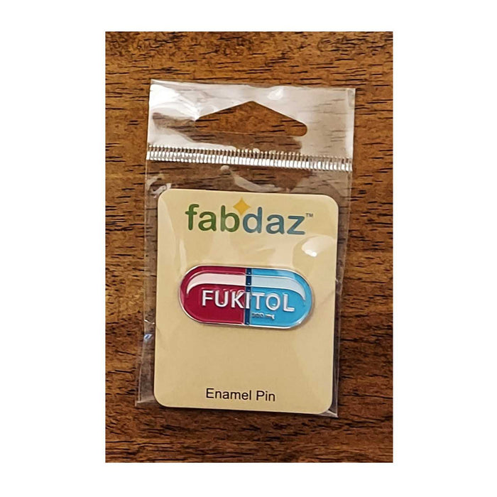 Fukitol Pill - Metal Frame Enamel Pin