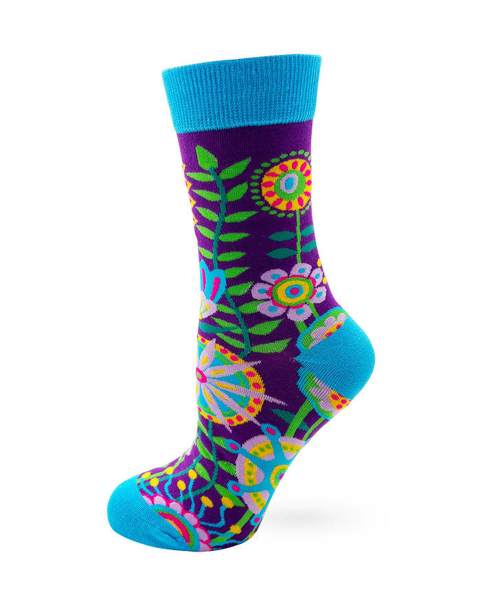 Women's Crew Socks featuring Flowers