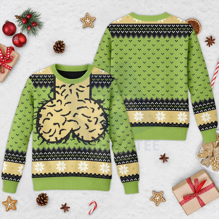 Funny Meme Balls Ugly Christmas Sweater – All-Over Print Holiday Knit