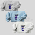 Funny "Pass Me A Fridge of Blue Soda" Embroidered Sweatshirt – Sarcastic Holiday Crewneck