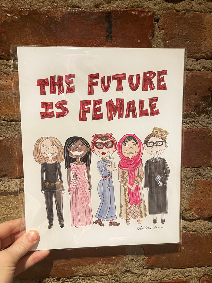 Future is Female Glitter Art Print