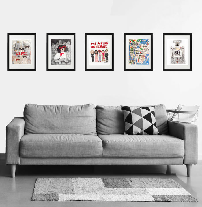 Future is Female Glitter Art Print