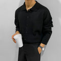 Galardo Men's Knitted Button-Up Shirt