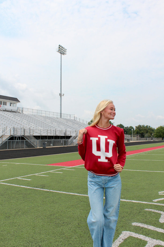 Gameday Social Wicks Woven Sweater - IU