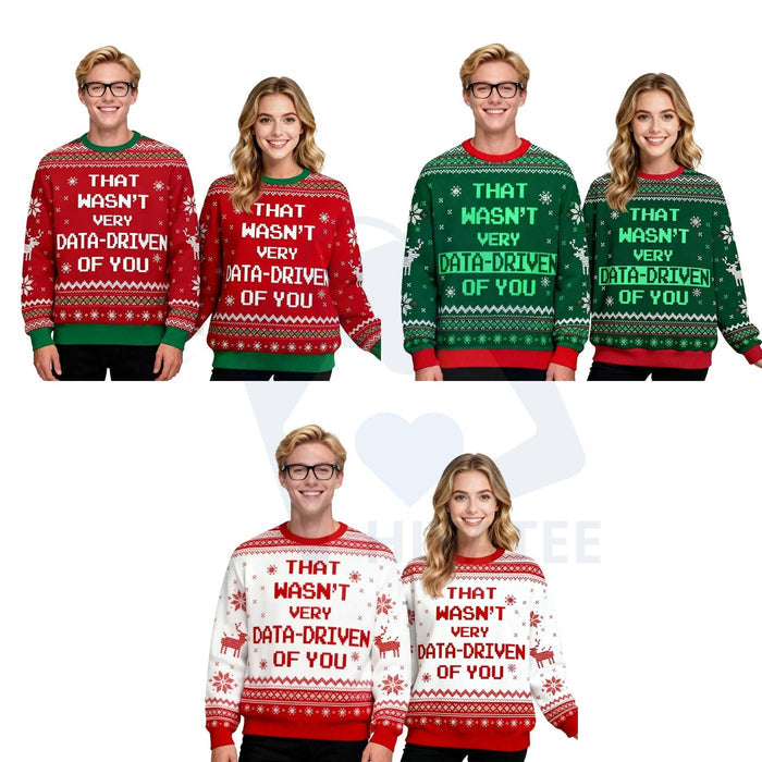 Geeksoutfit Geek Style Ugly Christmas Sweater – Crew Neck Long Sleeve Knit