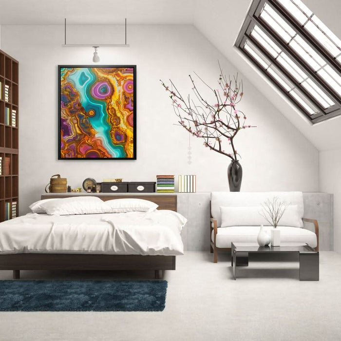Gemstone Tapestry - Contemporary Colorful Canvas Wall Art
