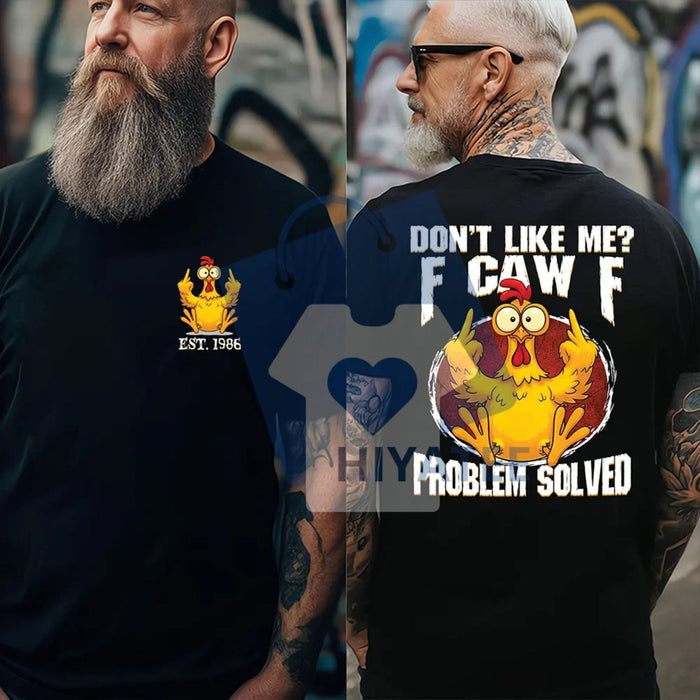Generation X "F Caw F Problem Solved" Shirt – Personalized Birth Year Gen X Tee