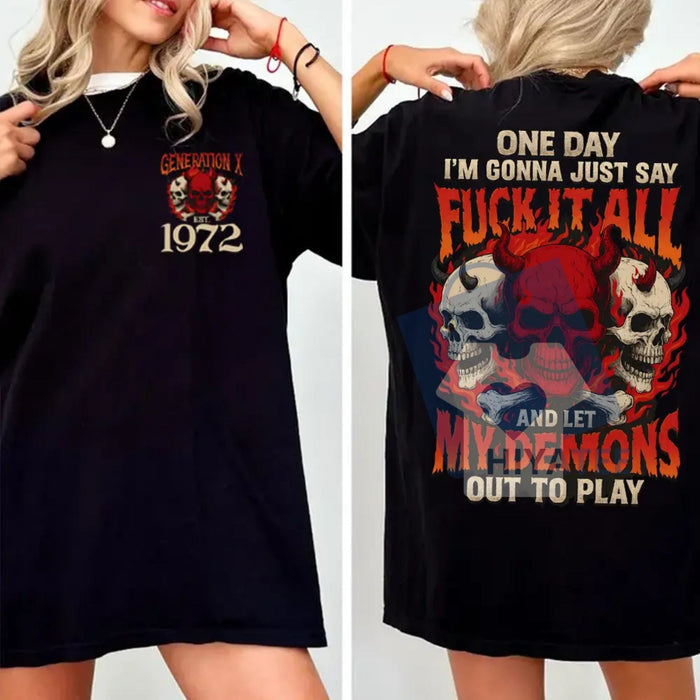Generation X "F.I.A" & FAFO T-Shirt – Badass Gen X Custom Year Comfort Tee