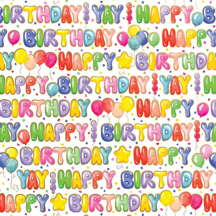 Gift Wrap - Balloon Letters - Recycled Fiber - Jewelry Roll