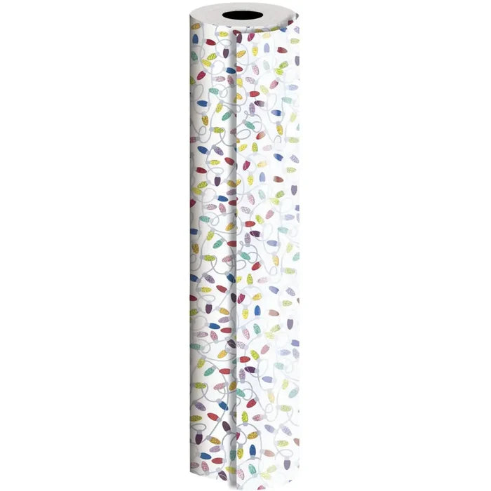 Gift Wrap - Christmas Lights White (Recycled Fiber) -
