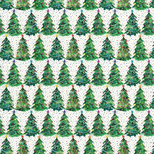 Gift Wrap - Christmas Trees- Recycled Fiber - Jewelry Roll