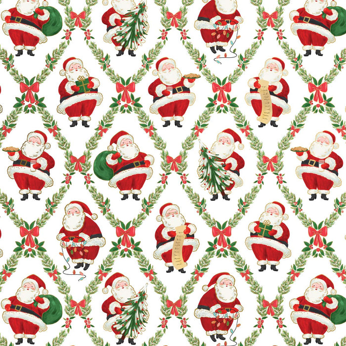 Gift Wrap - Classic Santa - Recycled Fiber - Jewelry Roll