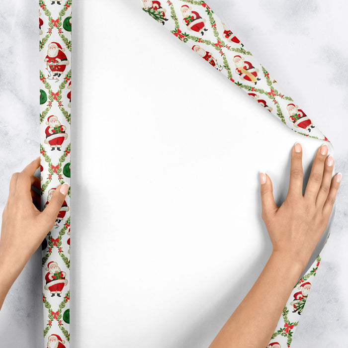 Gift Wrap - Classic Santa - Recycled Fiber