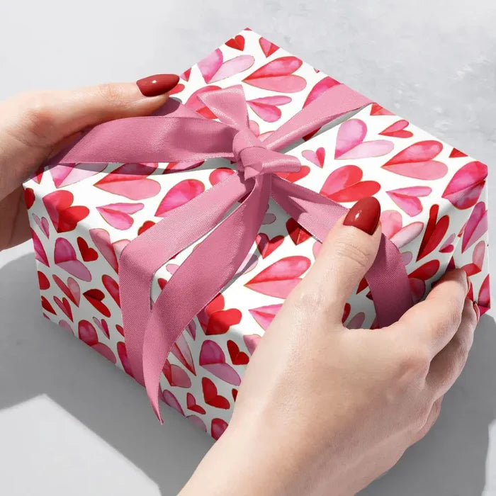Gift Wrap - Folded Hearts - Recycled Fiber