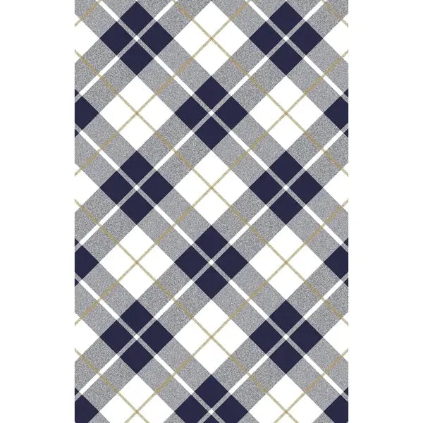 Gift Wrap - GW-9106 Navy/Gold Plaid - 24 X 417’ -