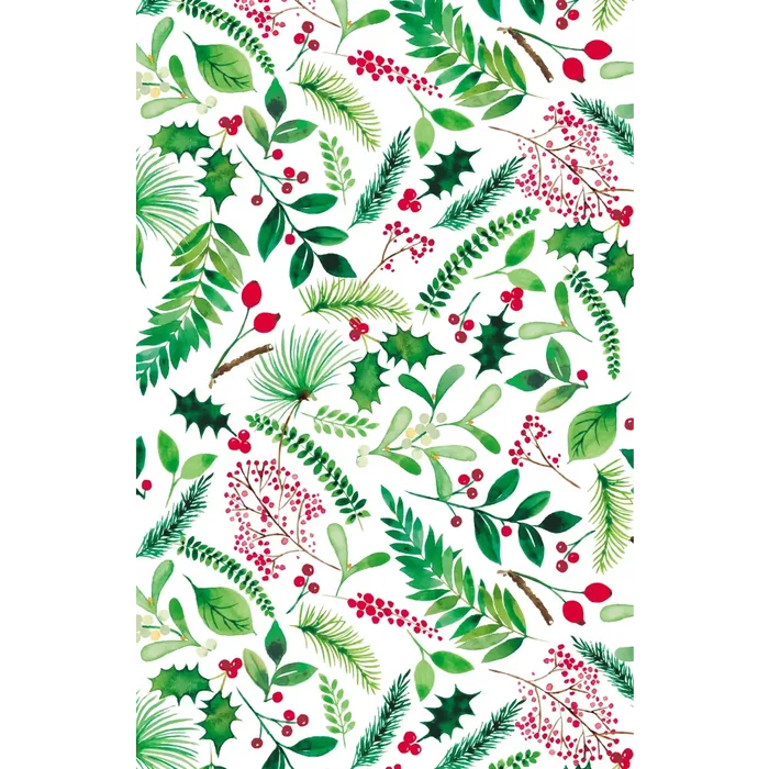 Gift Wrap - GW-9414 Watercolor Holly - 24 X 417’ -