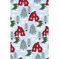Gift Wrap - GW-9418 Cozy Cabins on Smoky Blue - 24 X 417’ -
