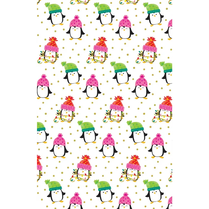 Gift Wrap - GW-9489 - Penguins - Jewelry Roll 7-1/2’’ x