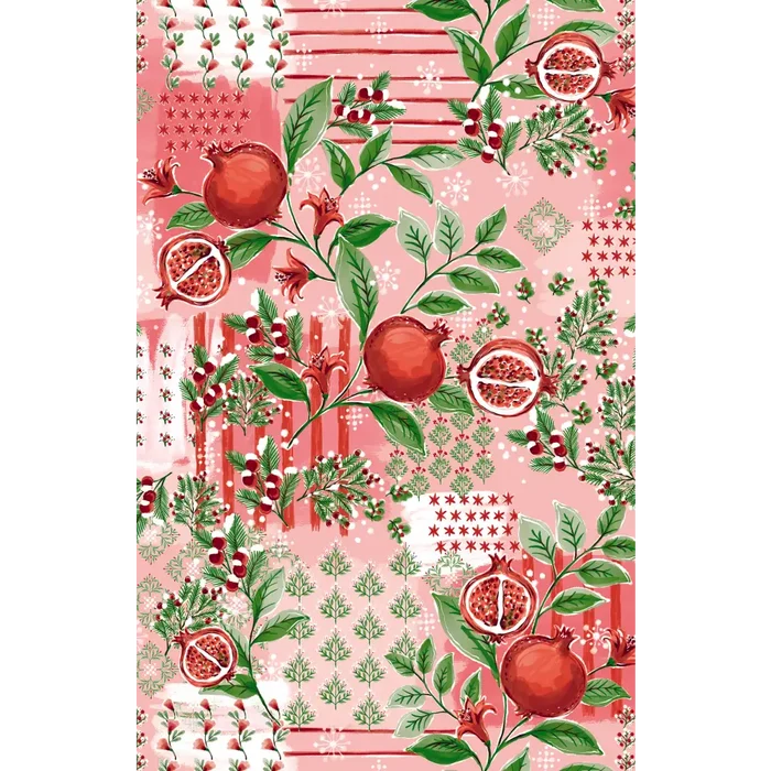 Gift Wrap - GW-9494 - Winter Pomegranates - Jewelry Roll