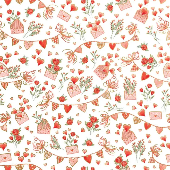 Gift Wrap - Heart Strings - Recycled Fiber - Jewelry Roll