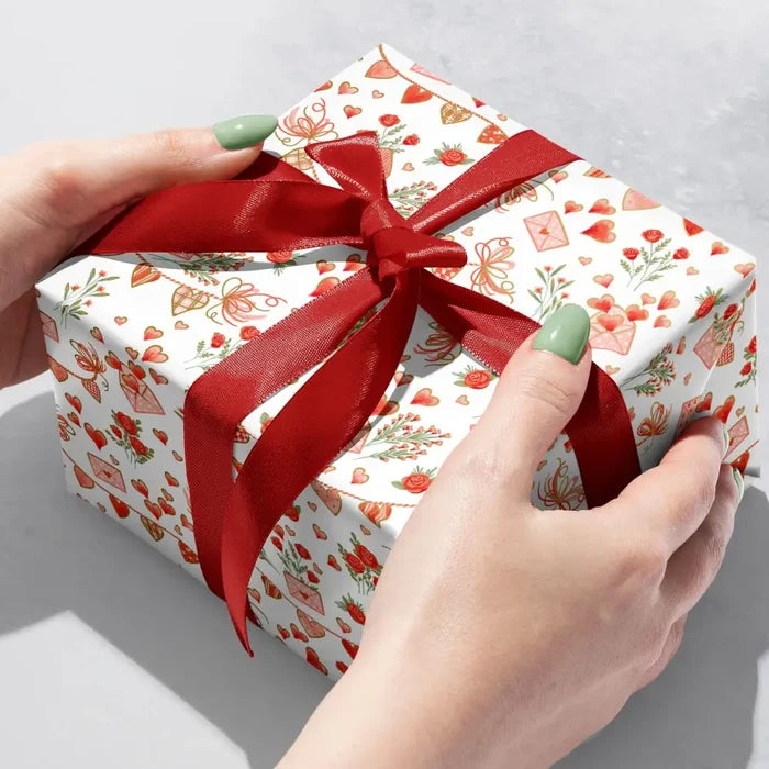 Gift Wrap - Heart Strings - Recycled Fiber
