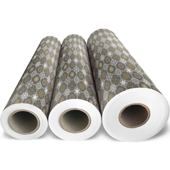 Gift Wrap - Ornamental Snowflakes - Recycled Fiber