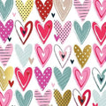 Gift Wrap - Pretty Hearts (Metallic Gold Highlights) - Mac Paper Supply
