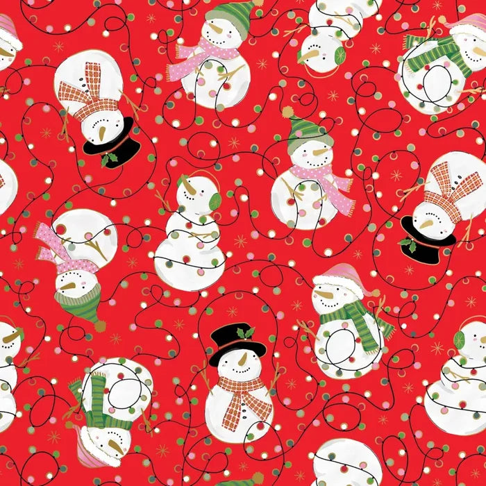 Gift Wrap - Snowmen & Lights - Recycled Fiber - Jewelry