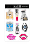 Glam Girl Vinyl Stickers Sheet