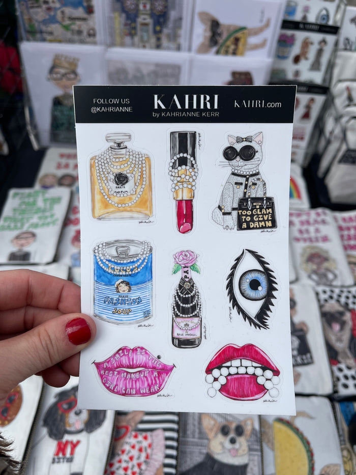 Glam Girl Vinyl Stickers Sheet