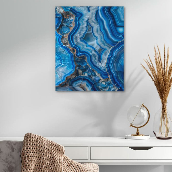 Glow of Blue Quartz - Blue Earth Canvas Print