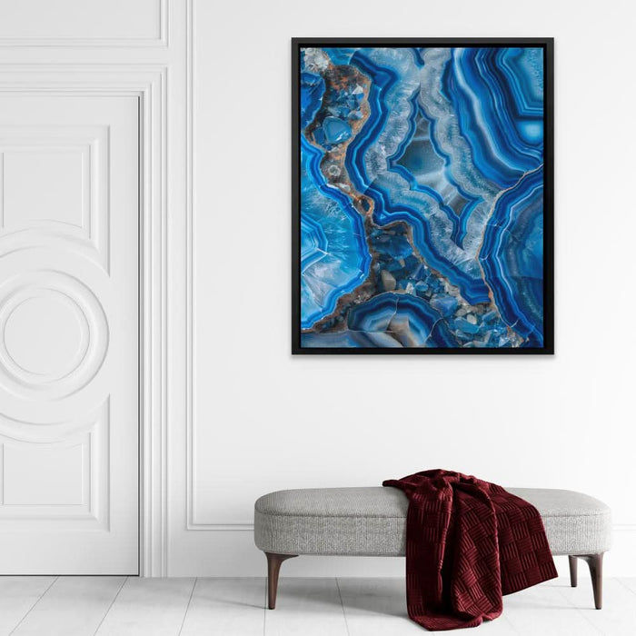 Glow of Blue Quartz - Crystal Art for Bathroom