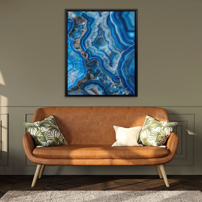 Glow of Blue Quartz - Large Modern Canvas Print