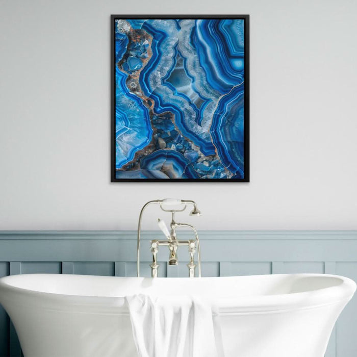 Glow of Blue Quartz - Blue Wall Art for Bedroom