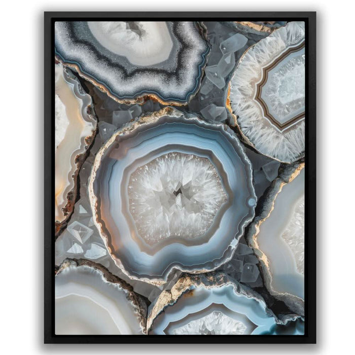 Glow of White Crystal - Large Abstract Canvas Print