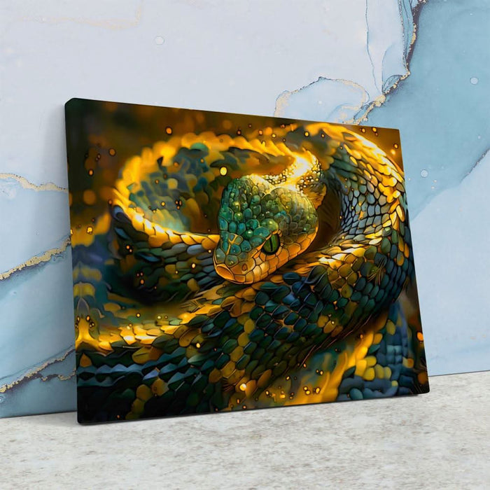 Glowing Gold Snake - Animals Art