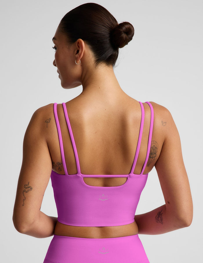GlowZone Strappy Cropped Tank - Electric Fuchsia